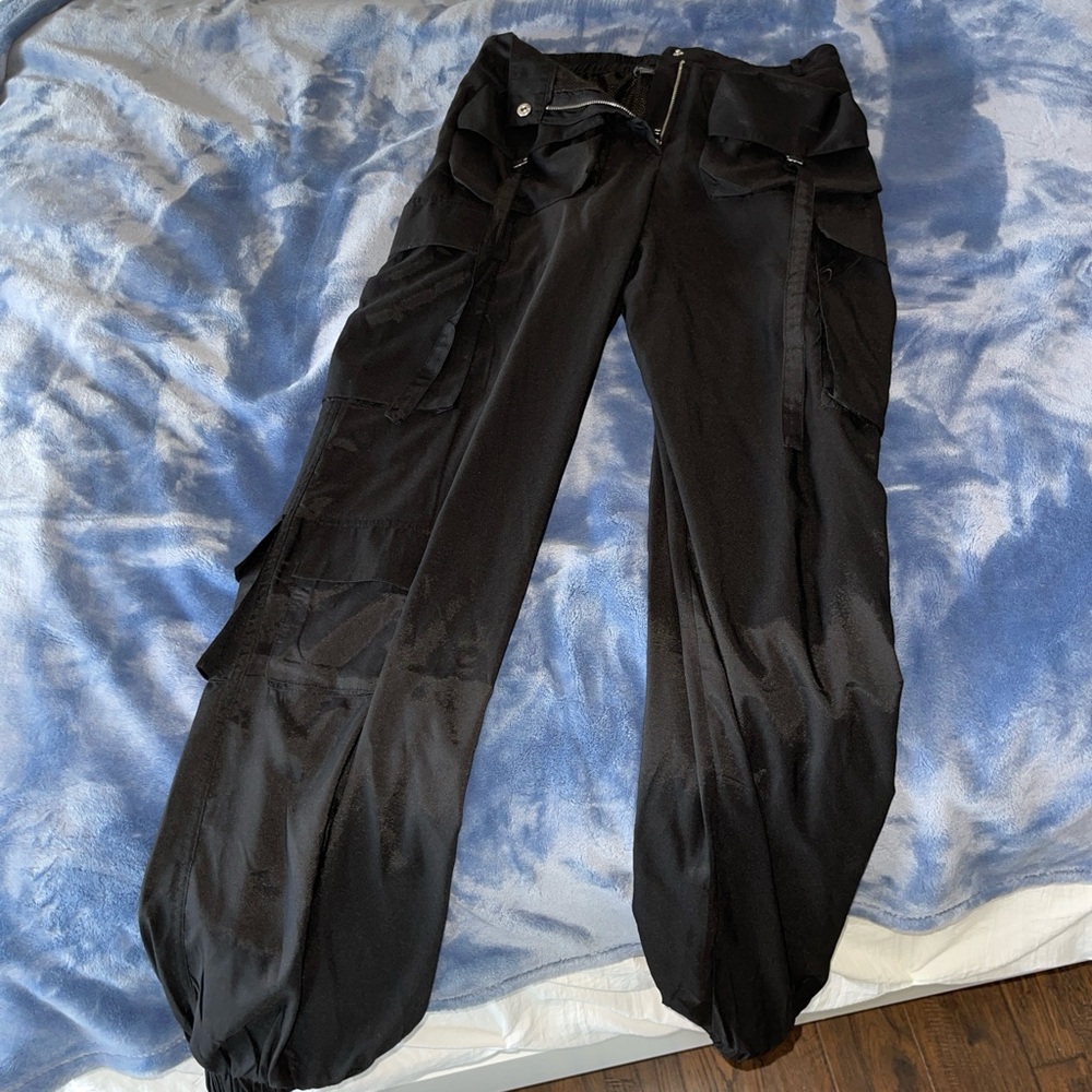 Baggy black rave pants